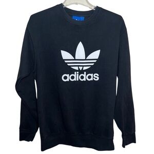 ADIDAS ORIGINALS TREFOIL WARM-UP CREW SWEATSHIRT BLACK Size Medium